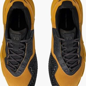 Y-3 Mustard and Black Athletic Shoes